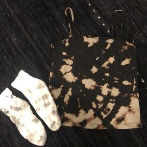 Tie dye tank top and socks set
